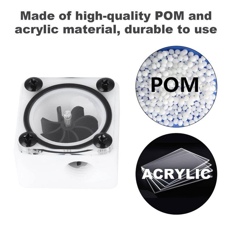 fosa G1/4 Thread Revolving Speed Water Cooling POM Acrylic Material Impeller Water Meter Indicator with Silicone Sealing Ring, for PC Water Cooling System(2 Way) - Image 4
